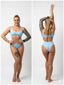 Bodysuit  for pole dance Love Me Tender Baby Blue